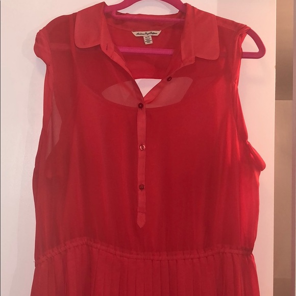 Summer dress. Red. American Eagle brand - Picture 4 of 9